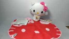 Hello Kitty  Kawaii  Plush Doll  H - 5in  ＆  Red Softly Towel  Sanrio Ja... - £8.33 GBP