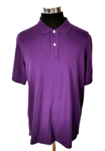 Lands&#39; End Polo Shirt Men&#39;s Size Large Traditional Fit  Purple Knit Activewear - £11.61 GBP