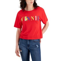 Disney Women&#39;s Juniors’ Winnie The Pooh Cropped Graphic T-Shirt Red M B4HP - £7.93 GBP