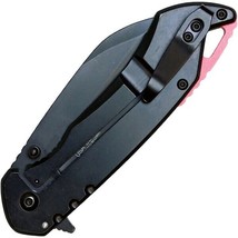 Assisted Open Folding Pocket Knife, Black Handle w/ Red Accents WarTech - $18.66