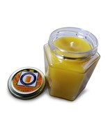 Honeysuckle Jasmine Scented 100 Percent  Beeswax Jar Candle, 12 oz - £21.58 GBP