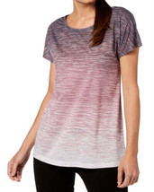 allbrand365 designer Womens Space Dyed Cutout Back T-Shirt,Shimmer Pink,X-Small - £28.40 GBP