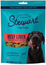Stewart Freeze Dried Beef Liver Treats Resalable Pouch 12 oz (3 x 4 oz) Stewart  - £35.63 GBP