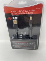 Gigaware - 6 Foot USB-A Male To Mini USB-B Male Cable - PC/MAC - Usb - £7.00 GBP