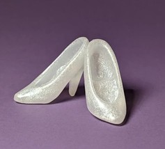 90s Style Shoes For Barbie Doll, Handmade OOAK For Collectors - Pearl White - £5.53 GBP