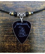 Metallica Black Album Aluminum Guitar Pick Necklace - £9.28 GBP