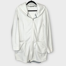 HORNY TOAD cream long line full zip fleece jacket size large fall outdoor - $35.00