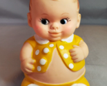Plumpee Plum Pee Rubber Squeak Baby Doll Hong Kong 5.5 in Vintage Yellow - $18.76