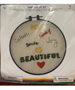 Canvas Embroidery Kit &quot;My Culture Family Smile Joy Is Beautiful&quot; Age 5+ NWT - $8.02 CAD
