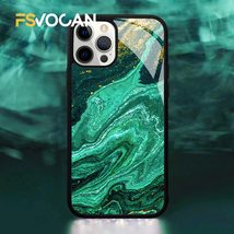 Emerald Green Jade Stone Pattern iPhone Case - $16.00