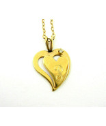 DIAMOND CHIP HEART Initial P Letter NECKLACE Pendant 14K GF Gold Filled ... - £18.07 GBP