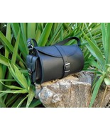 Handmade Greek Leather Barrel Bag with Side Pockets - £95.28 GBP