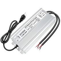 Led Power Supply, 24V 350W Ip67 Outdoor Driver, Ac 90-140V To Dc 24V 14.58A Low  - £75.65 GBP