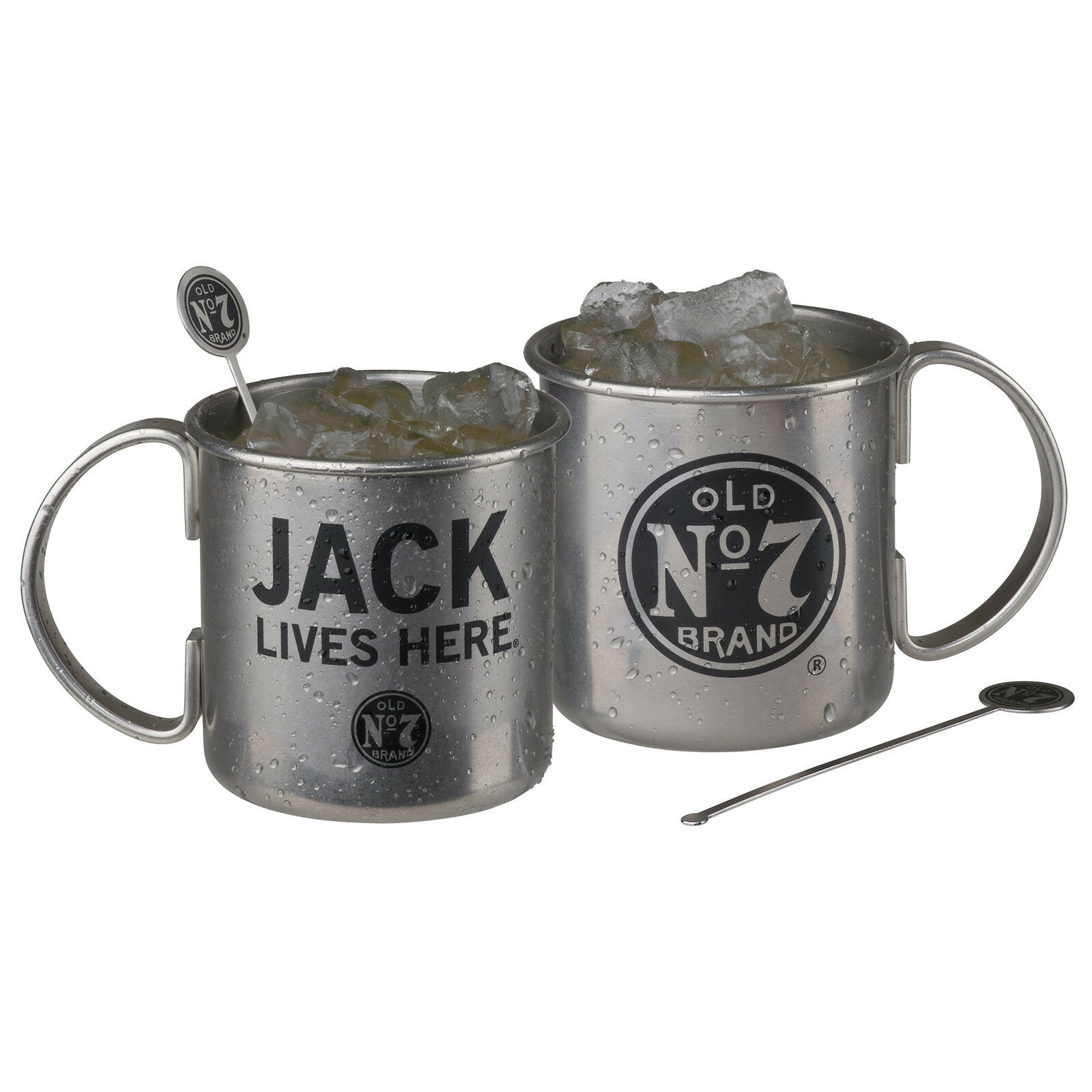 Jack Daniel's Tennessee Mule Mug Set Silver - $44.99