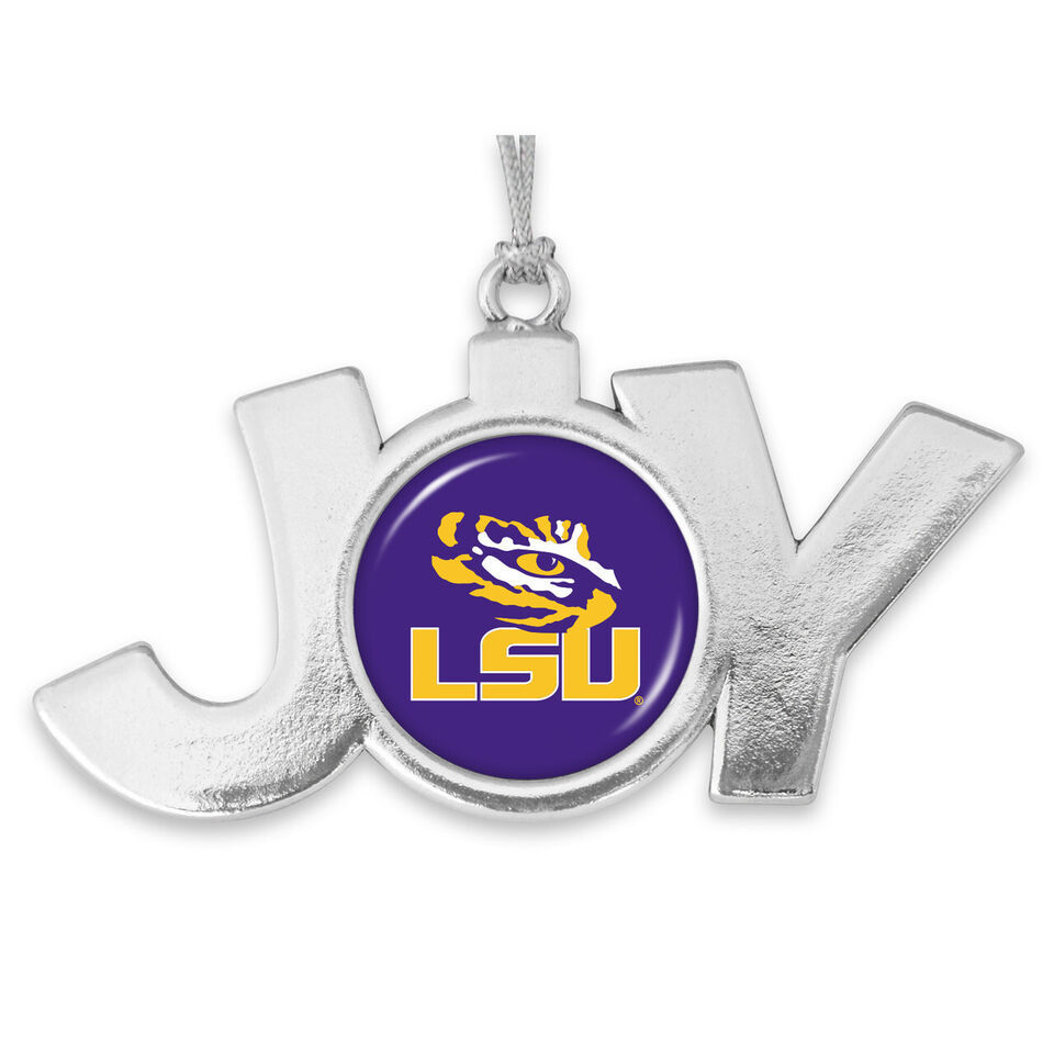61948 LSU Tigers JOY Christmas Ornament
