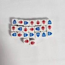 Heroscape Genuine Dice Lot of 23 white Red Blue Skull Shield Replacement - £36.93 GBP