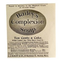 Bailey&#39;s Complexion Skin Care Soap 1894 Advertisement Victorian Hygiene ... - $9.99