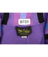 Bob Mackie Sweater Womens Large Purple Lightweight Casual Cardigan Striped - £23.45 GBP