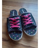 Converse Cut Away Sandals Women&#39;s Size 9 Black Heart Dots Slides RARE (5... - $55.00