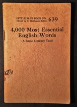 4,000 Most Essential English Words Little Blue Book 639 ed. by E Haldema... - £4.70 GBP