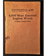 4,000 Most Essential English Words Little Blue Book 639 ed. by E Haldeman-Julius