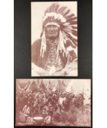 2 VTG Exhibit Supply  Arcade Card Mountain Chief Blackfoot Tribe Montana... - £10.80 GBP