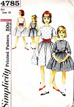 Girl&#39;s DRESS &amp; JACKET Vintage 1960&#39;s Simplicity Pattern 4785 Size 10 UNCUT - $15.00