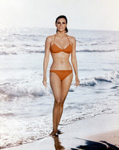 Raquel Welch iconic in red bikini full body pose on beach 8x10 inch photo - £9.44 GBP