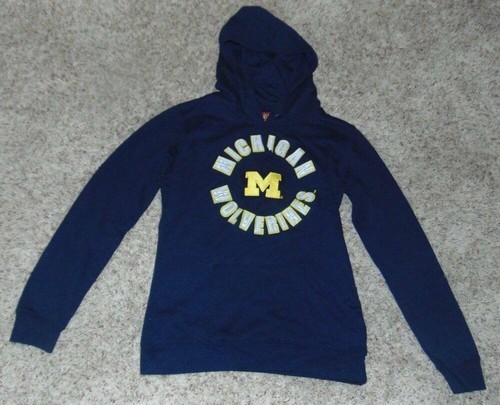Michigan Wolverines Hoodie Jr. Girls NCAA UOM Blue Football Pullover Wom... - £29.78 GBP