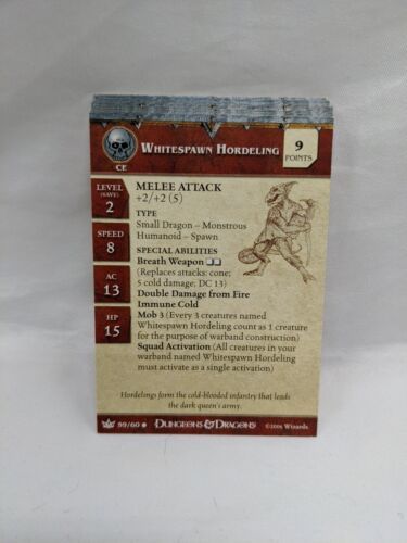 Lot Of (16) Dungeons And Dragons War Of The Dragon Q  Miniatures Game Stat Cards - £25.16 GBP