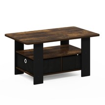 Coffee Table with Bin Drawer Brown Modern Contemporary Rectangular Wood Includes - £47.31 GBP