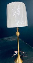 Gold Colored Modern Lamp With Elegant Shade 28X10 When Assembled Including Shade - £30.36 GBP