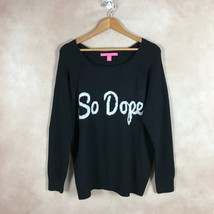 Rebellious One Juniors SO DOPE Graphic Black Sweater NWOT Size XL - £10.31 GBP