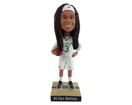 Custom Bobblehead Female Basketball player ready to win the game on the court -  - £71.58 GBP