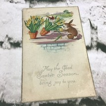 Vintage Antique Postcard Glad Easter Season Bunnies Early 1900’s Ephemera Posted - £11.72 GBP