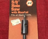 NEW Black &amp; Decker 71-270 5/8&quot; Hole Saw with Mandrel Electric Drill Bit - £6.17 GBP
