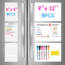 6 Pack Magnetic Dry Erase Board, 3 Pack 8&#39;&#39; X 12&#39;&#39; &amp; 3 Pack 5&#39;&#39; X 8&#39;&#39; Ma... - €13,16 EUR