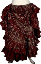 Rusty Cinnabar Red Jaipur 25Yard Paisley Devi Tribal BellyDance ATS Boho... - £79.00 GBP