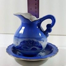 Vintage SIX FLAGS OVER TEXAS Souvenir Ceramic Mini WASH BOWL AND PITCHER... - £11.42 GBP