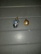 Department 56 GLASS Gold Walnut Silver Acorn Ornament 2.25&quot; Made in Poland - $30.00