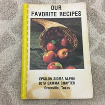 Our Favorite Recipes Epsilon Sigma Alpha Cookbook Publishers Recipes 1978 - £9.54 GBP