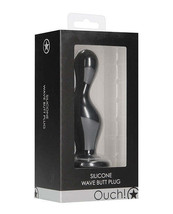 Shots Ouch Wave Butt Plug - Black - $20.42