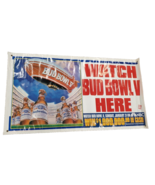 HUGE 1993 Budweiser Bud Light Beer Bud Bowl V Banner Sign - £63.10 GBP