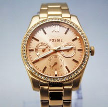 New Fossil ES4315 Scarlette Rose Gold Chronograph Stainless Steel Women Watch - £93.24 GBP