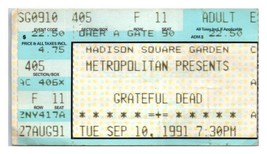 Grateful Morti Ticket Stub Settembre 10 1991 Madison Quadrato Giardino New York - $49.48