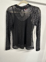 Vince Camuto Womens Black Sheer Long Sleeve Blouse Top Size M - £29.46 GBP