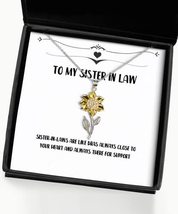 New Sister in Law Sunflower Pendant Necklace, Sister-in-Laws are Like Br... - £39.01 GBP