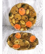 Inarco Orange Spice Porcelain E3603 9” Divided Bowl &amp; Plate 1960’s Vinta... - €21,49 EUR