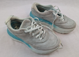 Hoka One One Bondi L Suede Blue Glass sneakers US Men's 6/Women's 7 1122... - $49.49