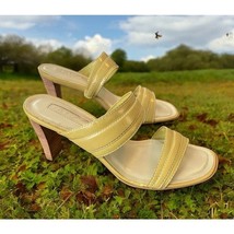 Womens Slides Shoes Heels Unisa Sandals Size 6.5 M Lite Lime Green - £17.85 GBP